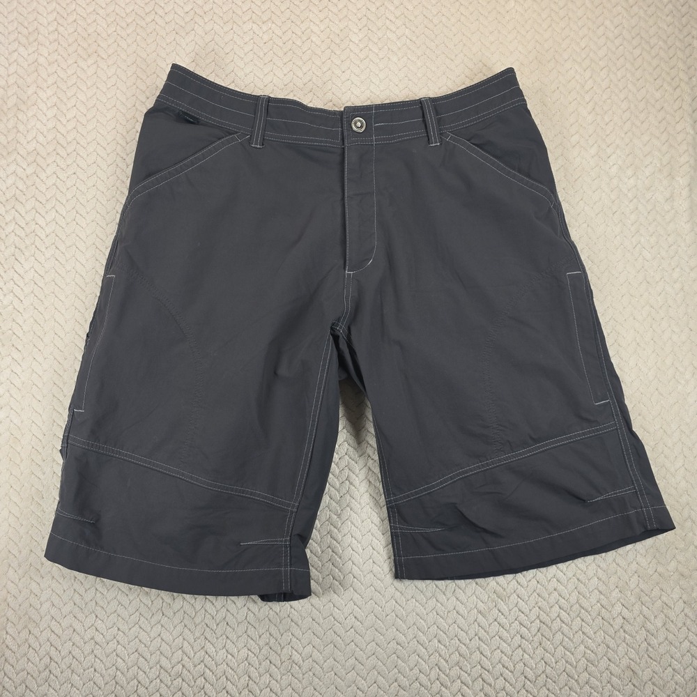 Kuhl Renegade Mens Cargo Shorts 36 Charcoal Gray Hiking Outdoor Utility